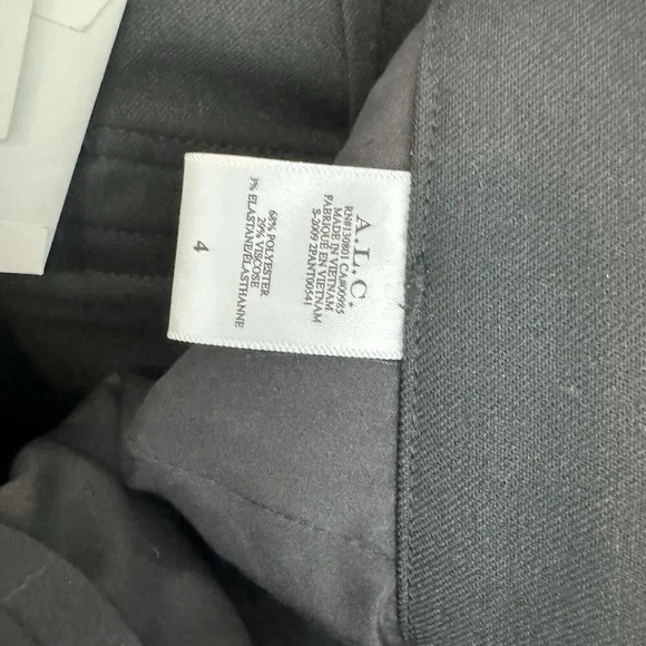 A.L.C Pants Straight Leg Black Size 4 High Rise Old Money - Picture 11 of 12